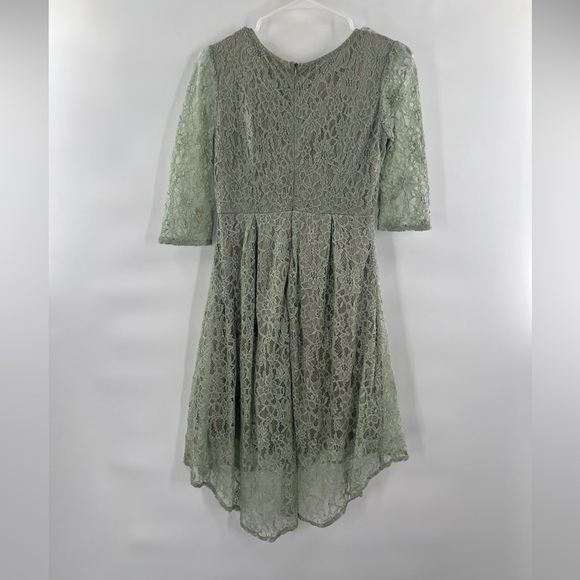Moon collection green lace high low dress size S - Picture 5 of 7
